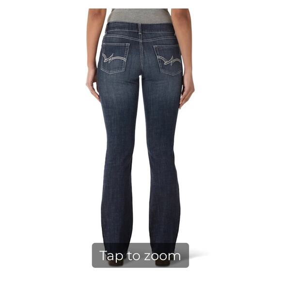Wrangler Dark Wash Womens Bootcut Jeans Size 15x34 - Picture 8 of 9